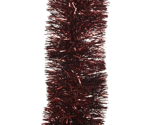 Kaemingk Tinsel Garland Shiny Oxblood