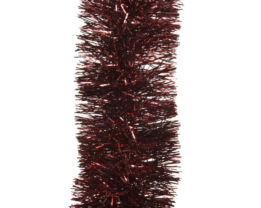 Kaemingk Tinsel Garland Shiny Oxblood