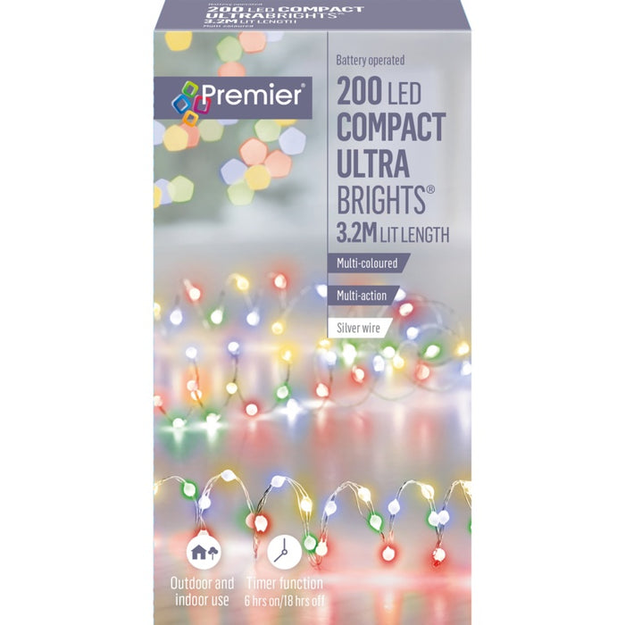 Premier Ultrabright Silver Wire 200 LEDs