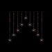 Premier FlexiBrights Snowflake V Curtain With 267 LEDs Rainbow