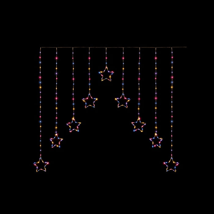 Premier FlexiBrights Star V Curtain 258 LEDs Rainbow