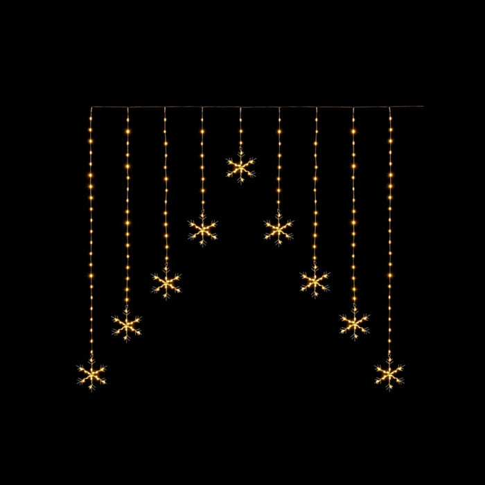 Premier FlexiBrights Snowflake V Curtain With 267 LEDs Warm White