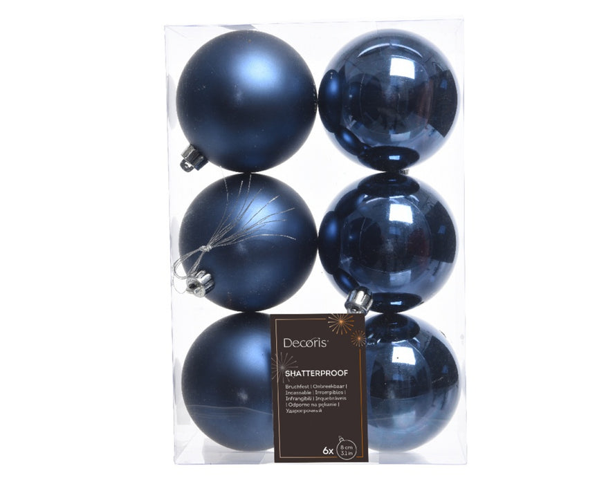 Kaemingk Shatterproof Baubles 8cm Box 6
