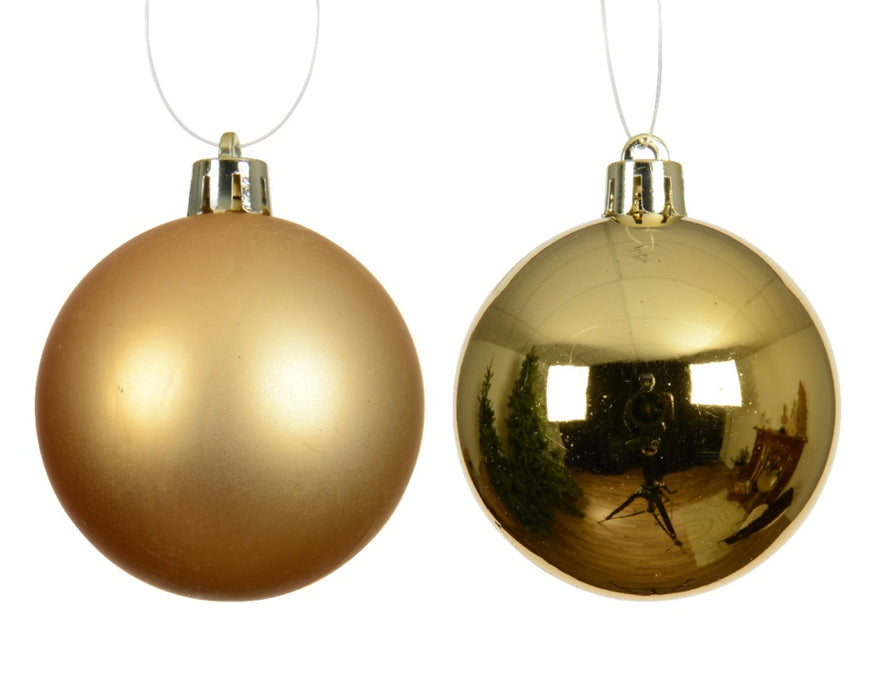 Kaemingk Baubles Polystyrene Gold Pack 6