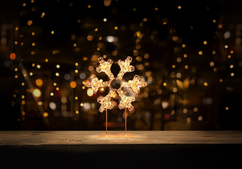Premier Gold Table Top Snowflake 720 LEDs