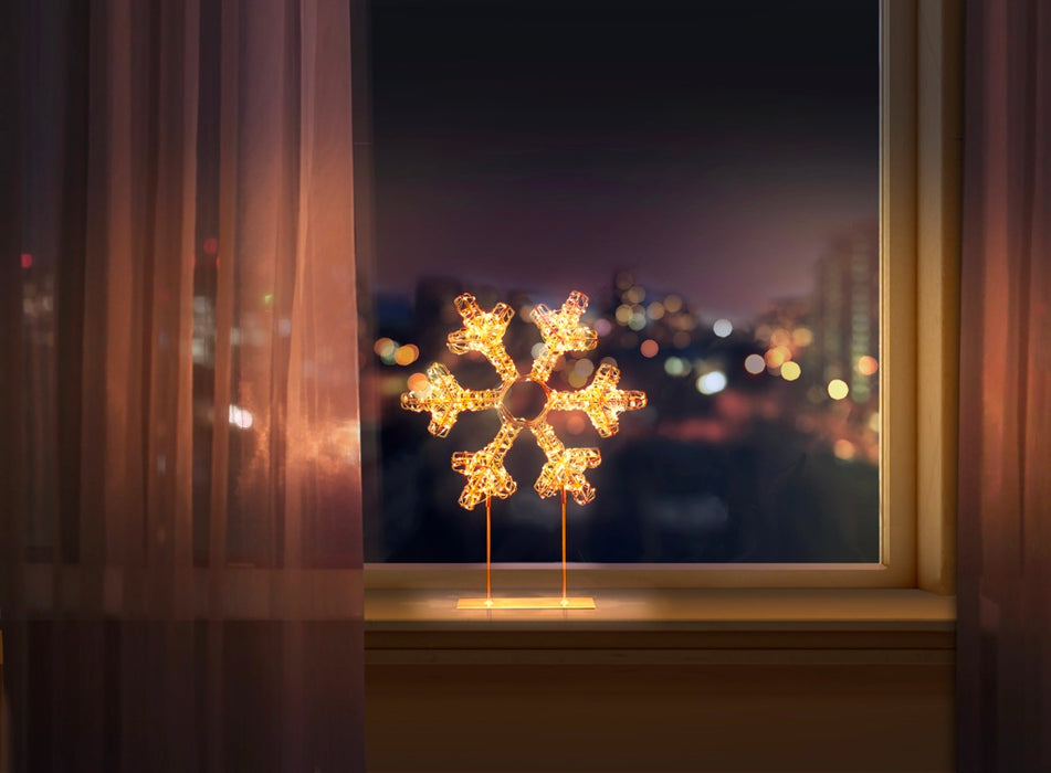 Premier Gold Table Top Snowflake 720 LEDs