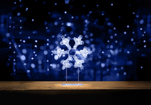 Premier Silver Table Top Snowflake 720 LEDs