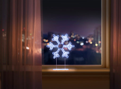 Premier Silver Table Top Snowflake 720 LEDs