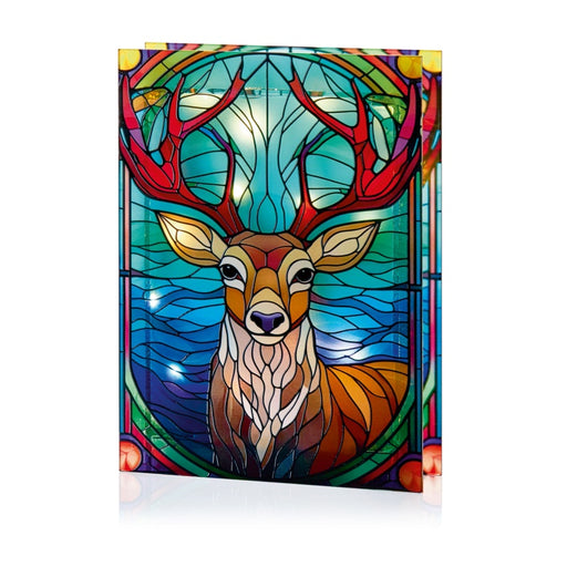 Premier Battery Operated Lit Glass Stag Table Top 50 LED Warm White