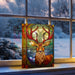 Premier Battery Operated Lit Glass Stag Table Top 50 LED Warm White