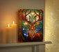 Premier Battery Operated Lit Glass Stag Table Top 50 LED Warm White