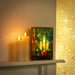 Premier Battery Operated Lit Candles & Holly Glass Table Top 50 Warm White LEDs