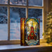 Premier Battery Operated Lit Village Church Glass Table Top 50 Warm White LEDs