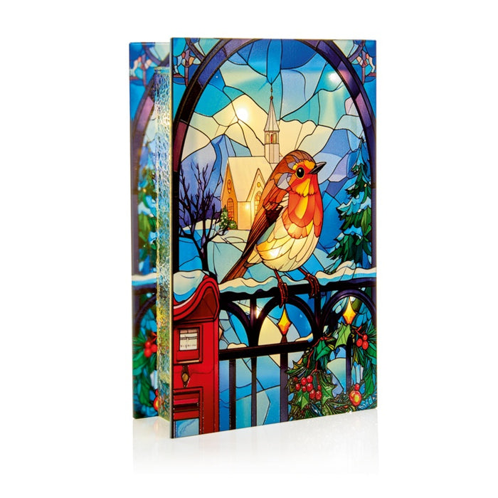 Premier Stained Glass Lit Decoration 21 x 13cm