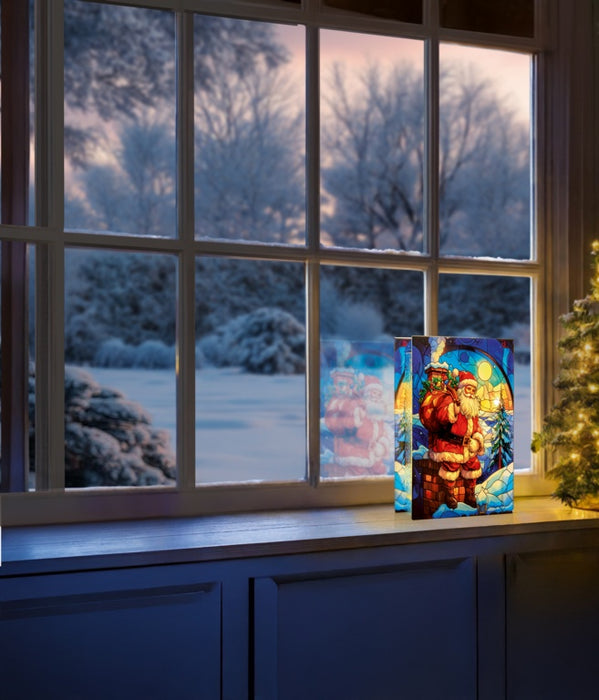 Premier Stained Glass Lit Decoration 21 x 13cm