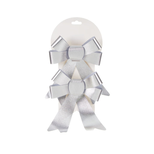 Premier 2 Piece Carded Silver Bows