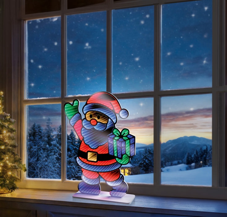 Premier Santa Holding Parcel Infinity Mirror