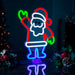 Premier USB Lit Neon Hanging Waving Santa
