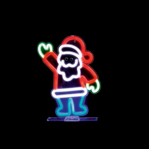 Premier USB Lit Neon Hanging Waving Santa