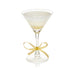 Premier Martini Glass Gel Candle With Gold Bow