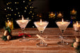 Premier Martini Glass Gel Candle With Gold Bow
