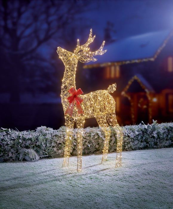 Premier Lit Golden Elegance Twist Tall Standing Deer