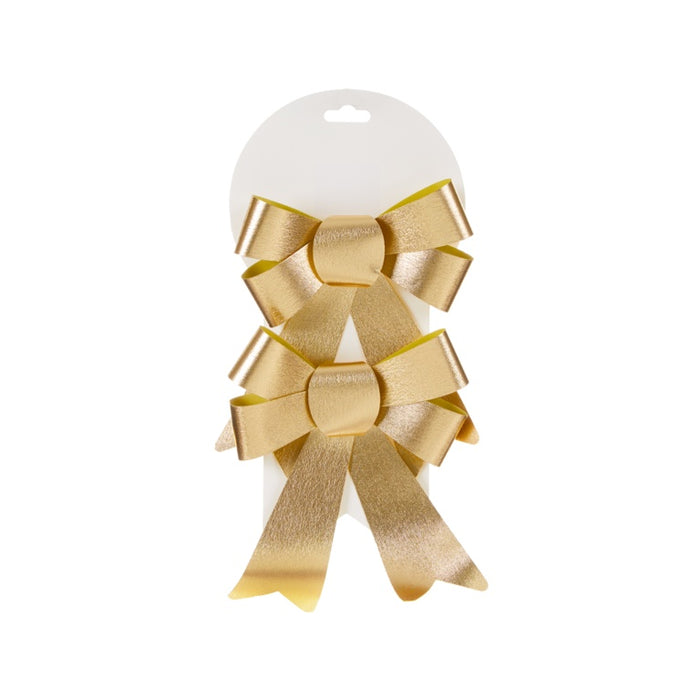 Premier 2 Piece Carded Gold Bows