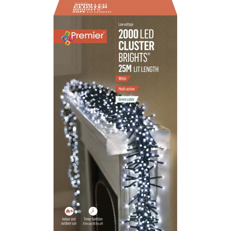 Multi Action Supabrights Cluster Lights With Timer — Decorationsonline ...