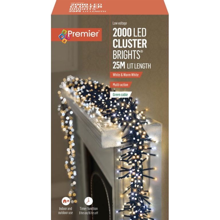 Led Clusters Multi Action LED Clusters Timer White With Warm White ...